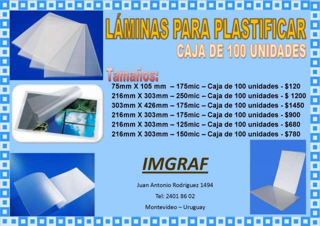 Láminas Para Plastificar Caja De 100 Unidades En Montevideo Otros Artículos 184389 1196